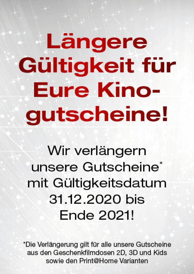 Wir verlängern Eure Kinogutscheine!