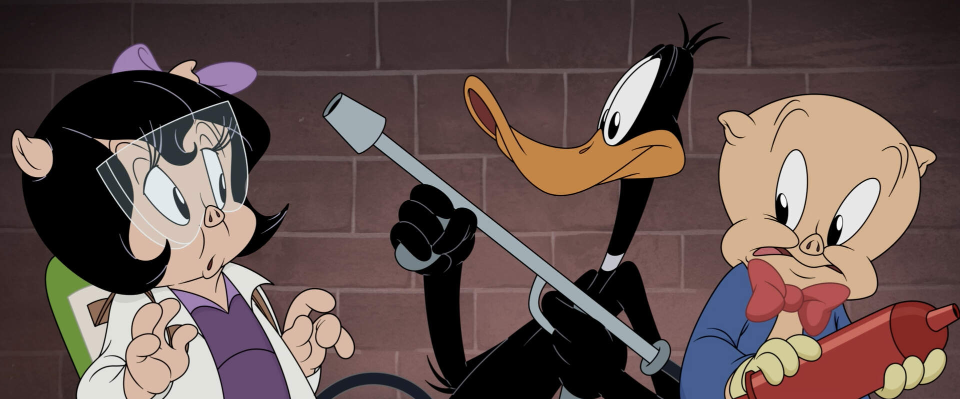 Ein klebriges Abenteuer: Daffy Duck und Schweinchen Dick retten den Planeten - Szenenbild 2 von 7