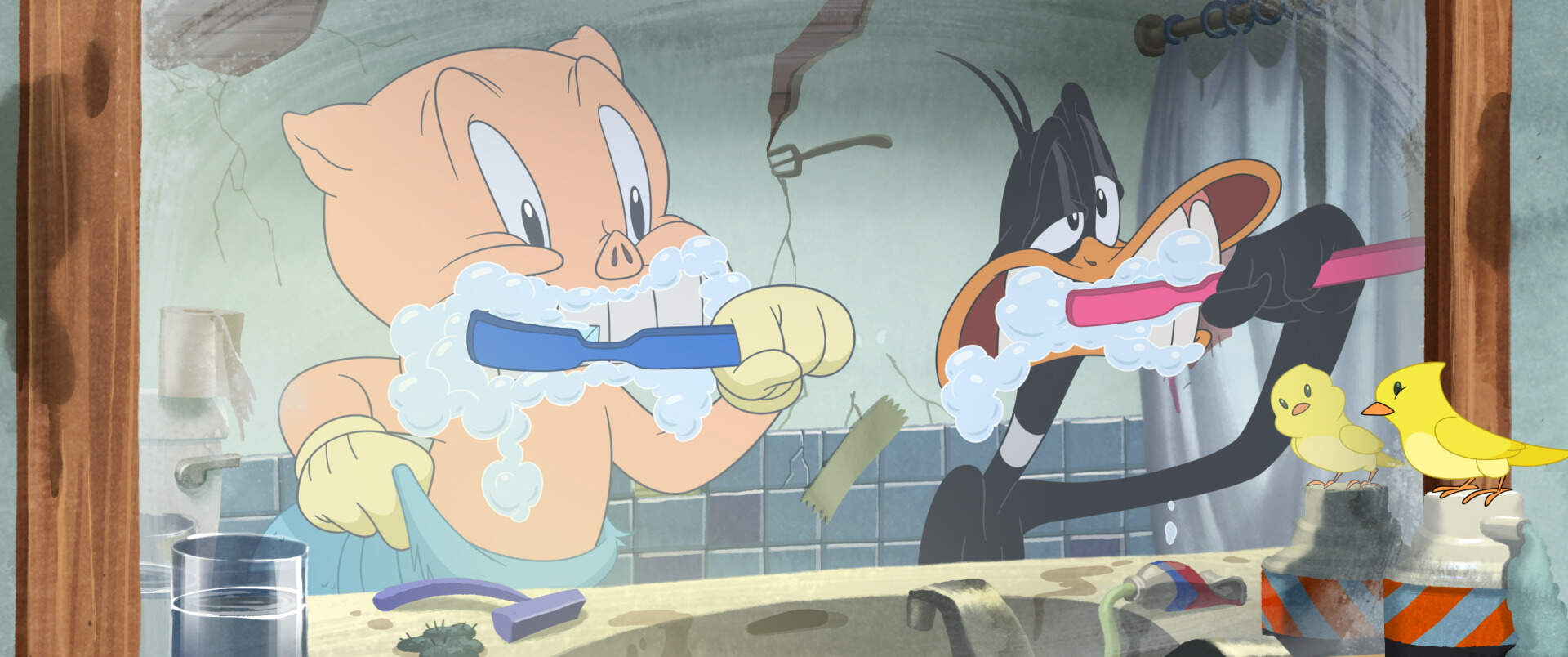 Ein klebriges Abenteuer: Daffy Duck und Schweinchen Dick retten den Planeten - Szenenbild 4 von 7