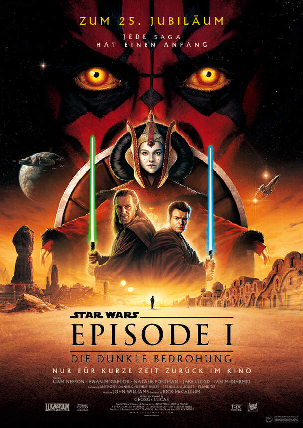 Plakat Star Wars: Episode 1 - Die dunkle Bedrohung (25th Anniversary)